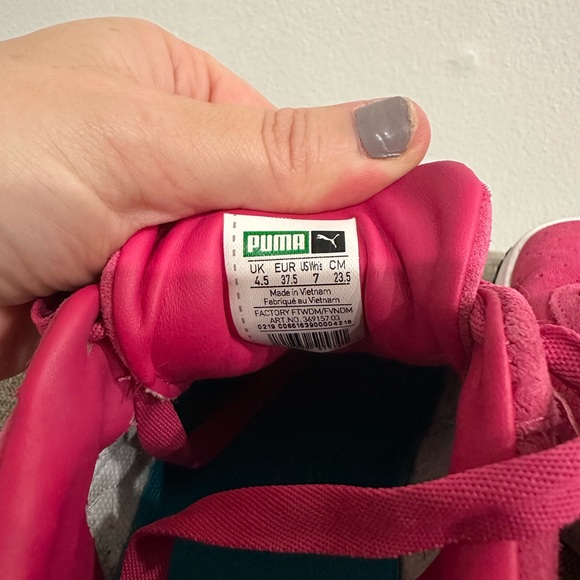 Puma Pink Sneakers with Suede Upper and Chunky Sole - Picture 5 of 5